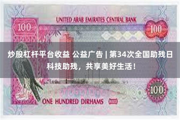 炒股杠杆平台收益 公益广告 | 第34次全国助残日 科技助残，共享美好生活！